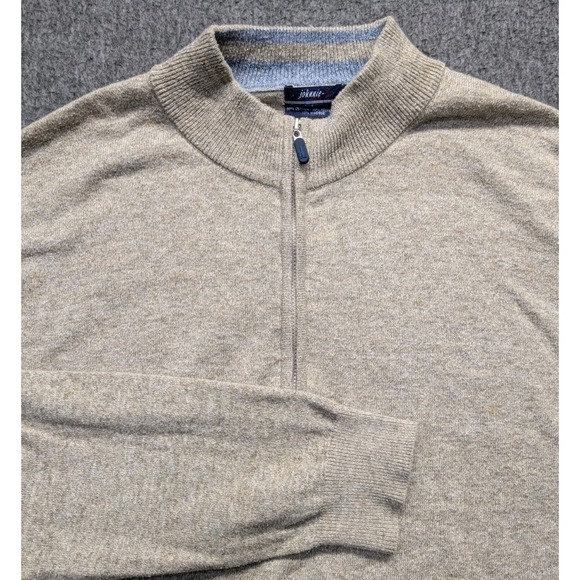 Johnnie O Other - Johnnie O Mens Quarter Zip Pullover Sweater Light Tan Marled Knit Size L